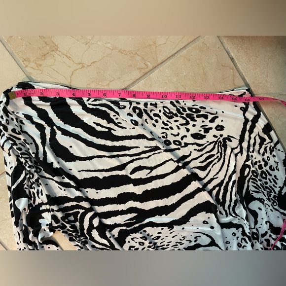 Moda International One-Shoulder Zebra Print Top - Picture 6 of 9
